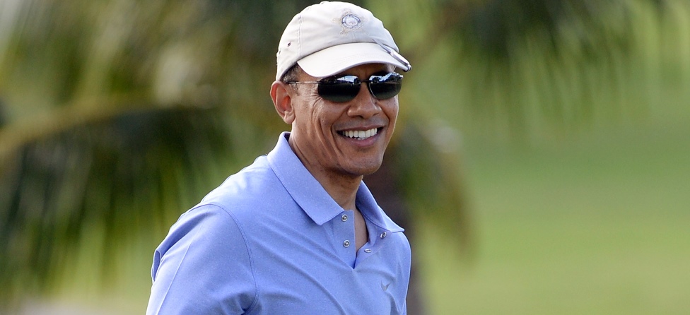 US President Barack Obama golf Hawaii